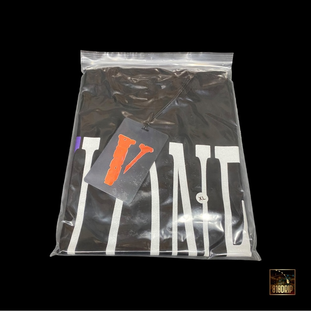 Vlone Purple Staple Tee Black Authentic With Certilogo Tags - Picture 5 of 9